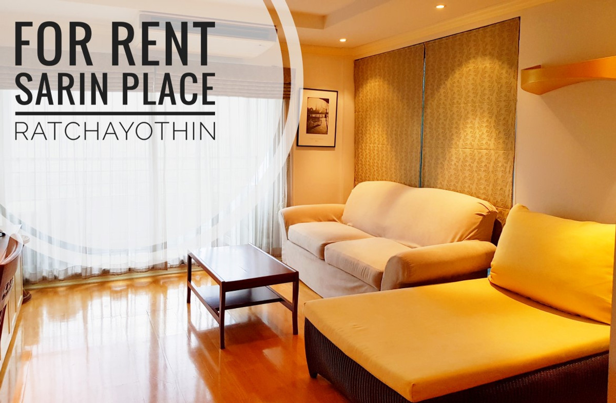 For RentCondoKasetsart, Ratchayothin : ((For rent)) Sarin Place Ratchayothin, opposite SCB PARK, 2 bedrooms, fully built-in furniture, with private parking.