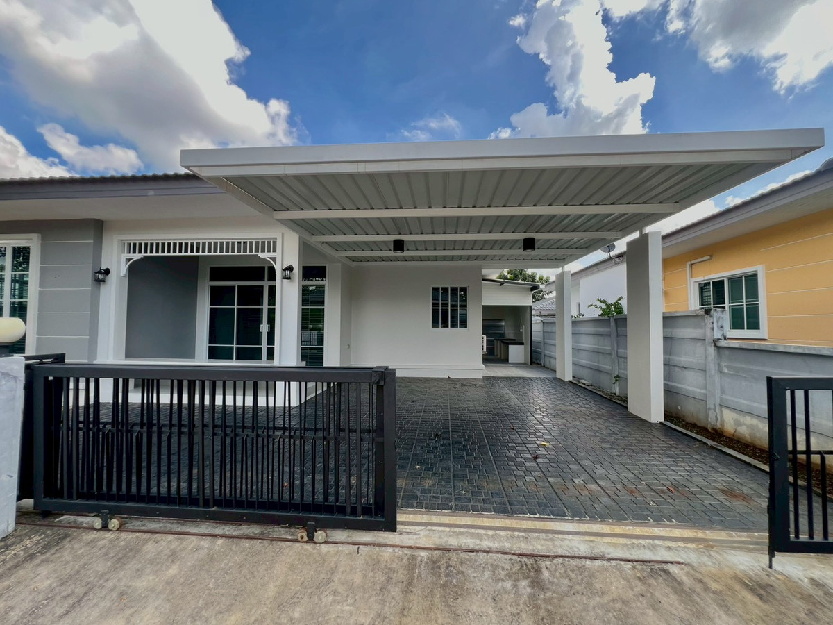 ขายบ้านระยอง : 94864 - ขายบ้านเดี่ยว ชั้นเดียว หลังริม ม.พรภิรมย์ แกรนด์ มาบข่า อ.นิคมพัฒนา จ.ระยอง (HOUSE for SALE PORNBHIROM Mab Kha, Nikompattana, Rayong)