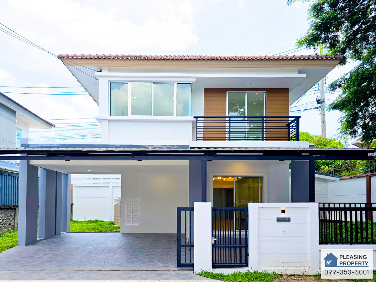 ขายบ้านลาดกระบัง สุวรรณภูมิ : บ้านเดี่ยวบางนาหลังมุม  วิวริมน้ำ   🛏️พร้อมห้องนอนชั้นล่าง✨เพียง 5.89 ล้านบาท