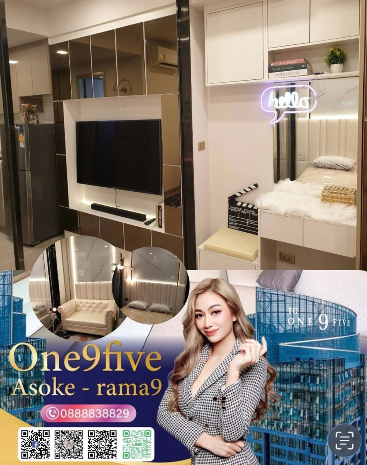 ให้เช่าคอนโดพระราม 9 เพชรบุรีตัดใหม่ RCA : 🔥🔥🔥Hot Price 19,000.- 🔥🔥🔥
🌻𝐅𝐨𝐫 𝐑𝐞𝐧𝐭🌻 𝗢𝗻𝗲 𝟵 𝗙𝗶𝘃𝗲 𝗔𝘀𝗼𝗸𝗲 𝗿𝗮𝗺𝗮𝟵 -  𝟭𝟵𝟱
💕 welcome co Agent 💕 ready to move in 15/12
🌹เดิน 2-3 นาทึถึง 𝗠𝗥𝗧 𝑹𝒂𝒎𝒂9 พระรามเก้า
ใกล้ มศว / ม.หอการค้า / สี่แยกห้วยขวาง / ห้างเซ็นทรัลพระราม