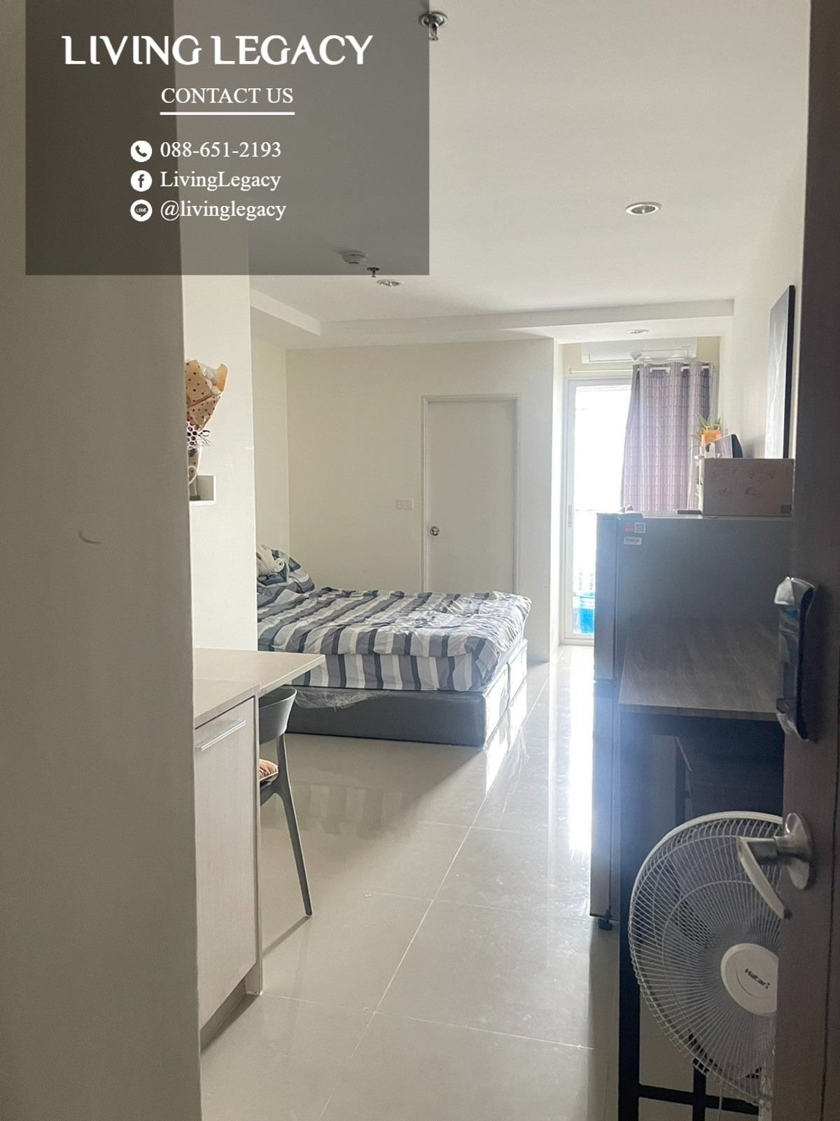 ให้เช่าคอนโดพัฒนาการ ศรีนครินทร์ : SKCYE5 ให้เช่าคอนโด Asakan Place Srinakarindra 24 ตร.ม. ชั้น 21 line id : @livinglegacy