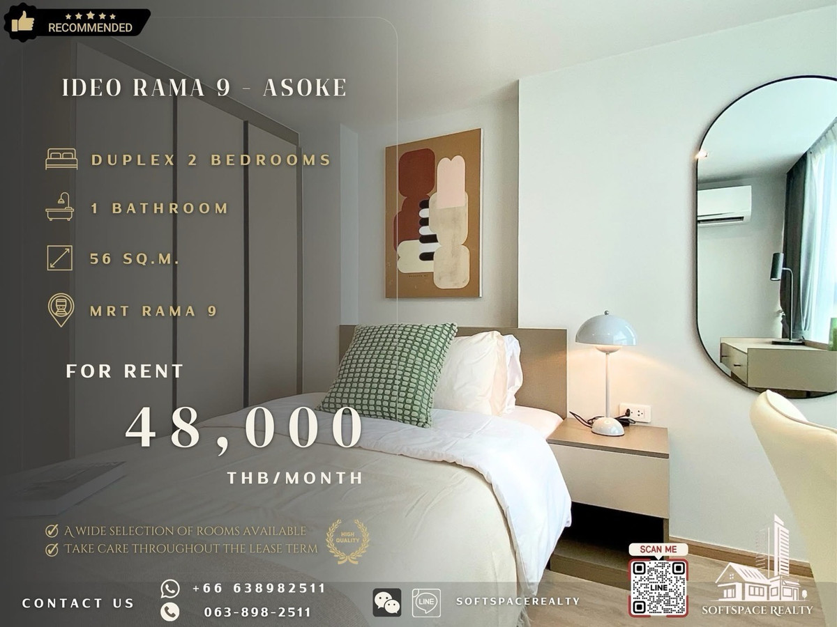 ให้เช่าคอนโดพระราม 9 เพชรบุรีตัดใหม่ RCA : 🤎⭐️ Discover Modern Living at Ideo Rama9-Asoke – Message Us Now! ⭐️🤎
