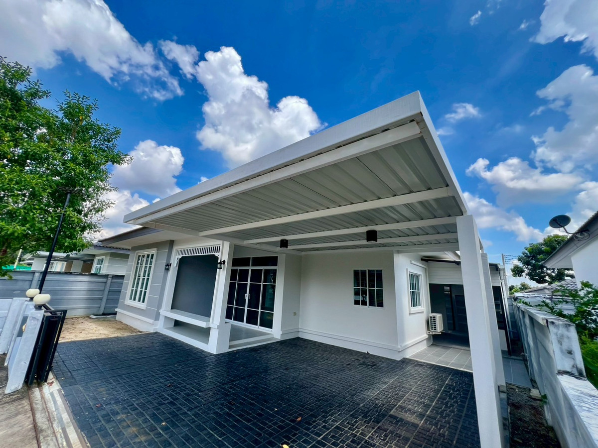 ขายบ้านระยอง : 94864 - ขายบ้านเดี่ยว ชั้นเดียว หลังริม ม.พรภิรมย์ แกรนด์ มาบข่า อ.นิคมพัฒนา จ.ระยอง (HOUSE for SALE PORNBHIROM Mab Kha, Nikompattana, Rayong)