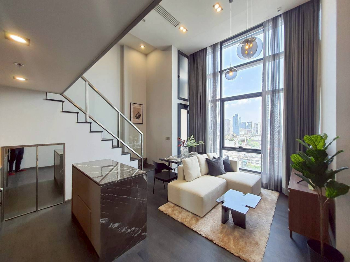 ขายคอนโดราชเทวี พญาไท : CONNER Ratchathewi — Super Luxury Condo ใจกลางราชเทวี ใกล้ BTS แค่ 200 ม. Loft 1 ห้องนอน 1 ห้องน้ำ | 34.97 ตร.ม. | ชั้น 9 | วิวสนามกีฬาแห่งชาติ ขายพร้อมตกแต่งครบ Fully Furnished + เครื่องใช้ไฟฟ้า