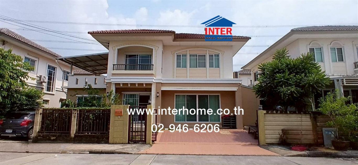 For SaleHouseLadkrabang, Suwannaphum Airport : 2-story detached house, 57.1 sq m, Passorn Prestige Village, On Nut, Soi Chaloem Phrakiat Rama 9, Soi 87, On Nut Road, Chaloem Phrakiat Rama 9 Road, Prawet District, Bangkok