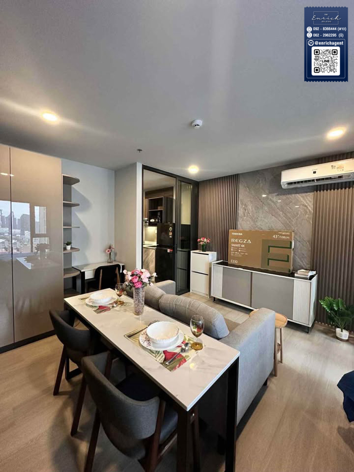 ให้เช่าคอนโดอ่อนนุช อุดมสุข : 💙ให้เช่า Aspire Onnut Station แต่งครบ พร้อมเข้าอยู่ BTS อ่อนนุช💙โทร. 062-2962295 นิ // Line id : @enrichagent