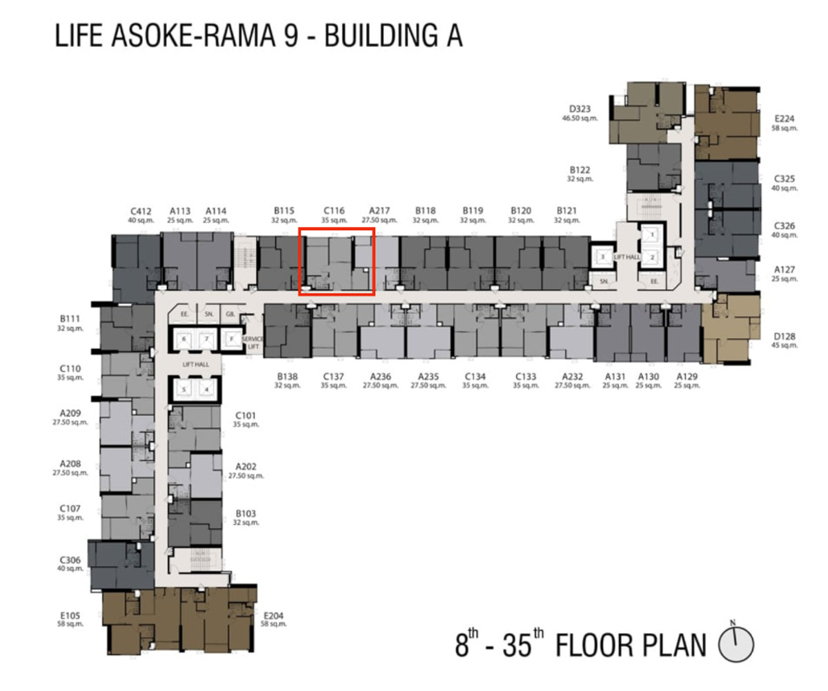 ขายคอนโดพระราม 9 เพชรบุรีตัดใหม่ RCA : Life Asoke - Rama 9 / 1 Bedroom (FOR SALE), ไลฟ์ อโศก - พระราม 9 / 1 ห้องน้ำ (ขาย) TARN205 