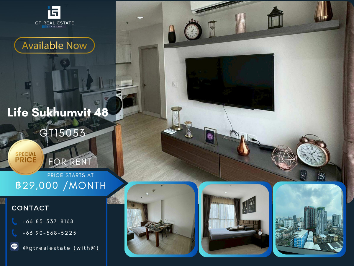 For RentCondoOnnut, Udomsuk : Condo Life Sukhumvit 48, convenient travel, beautiful room, fully furnished. Ready for sale and rent!!
