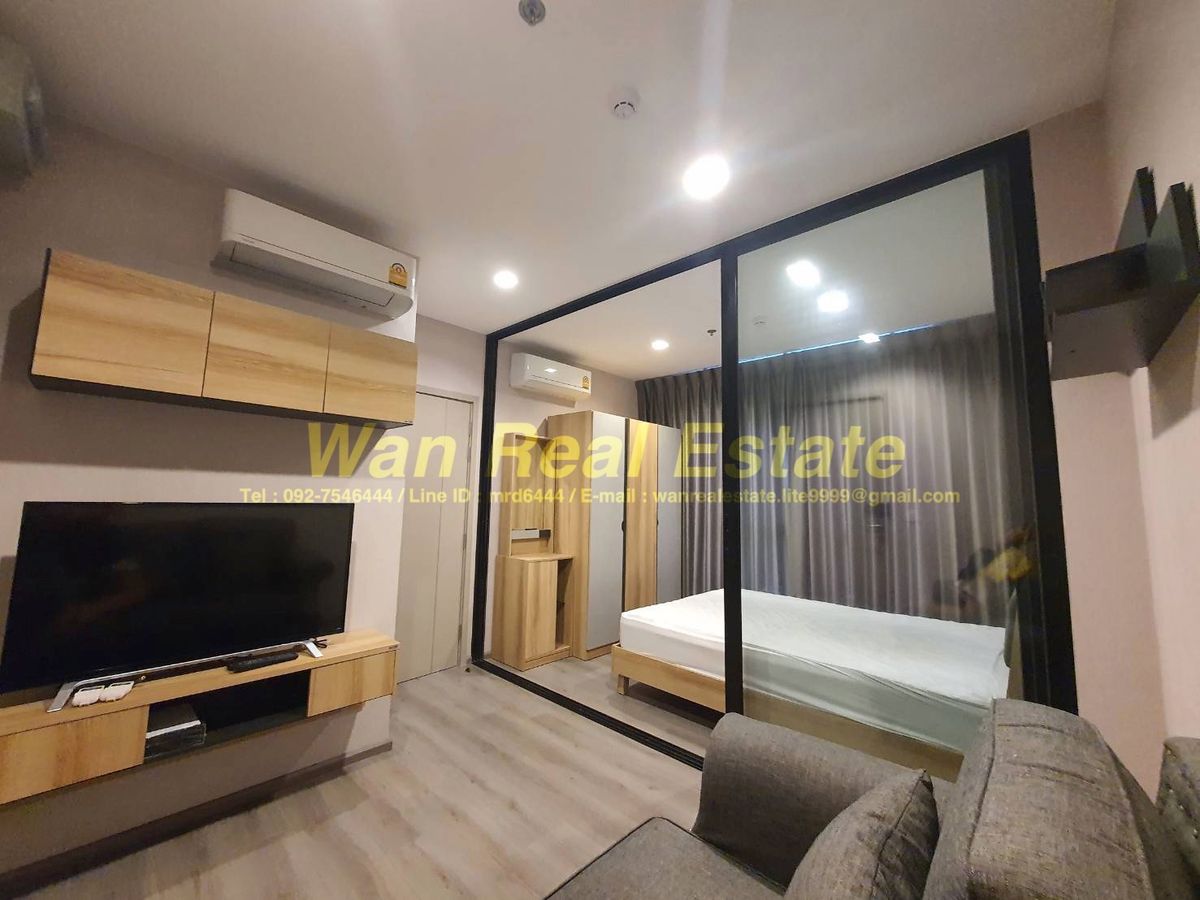 For RentCondoRattanathibet, Sanambinna : Rent a new room, Condo Poly Reef, 24th floor, 25 sq.m., beautiful decoration, river view, ready to move in