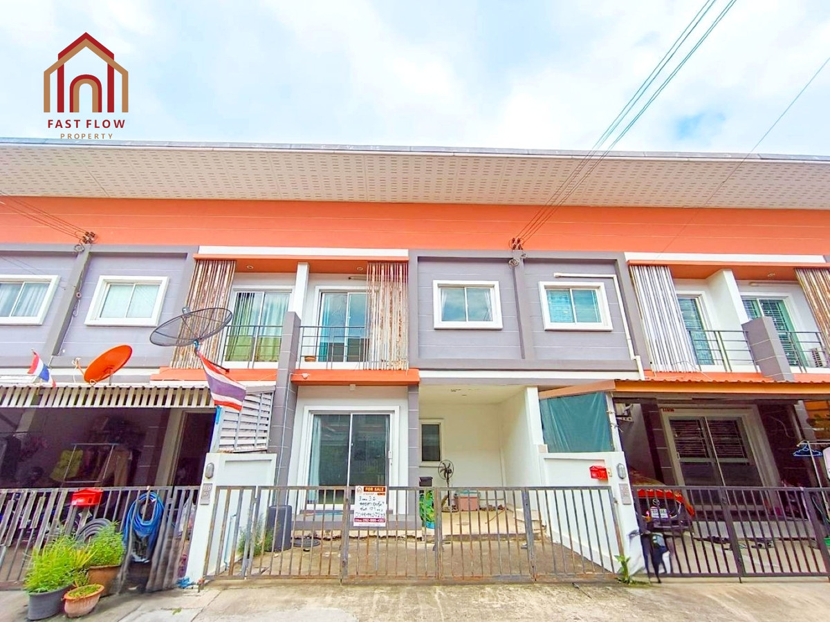 For SaleTownhomeRama 2, Bang Khun Thian : Townhouse for sale, Phirom Ville Thian Thale 20, best value in the project! Thai kitchen extension Entirely granite-floored townhouse in Bang Khun Thian, Kanchanaphisek Road, Rama II Road, PIROM VILLE, Soi Kamnan Malai, SU.