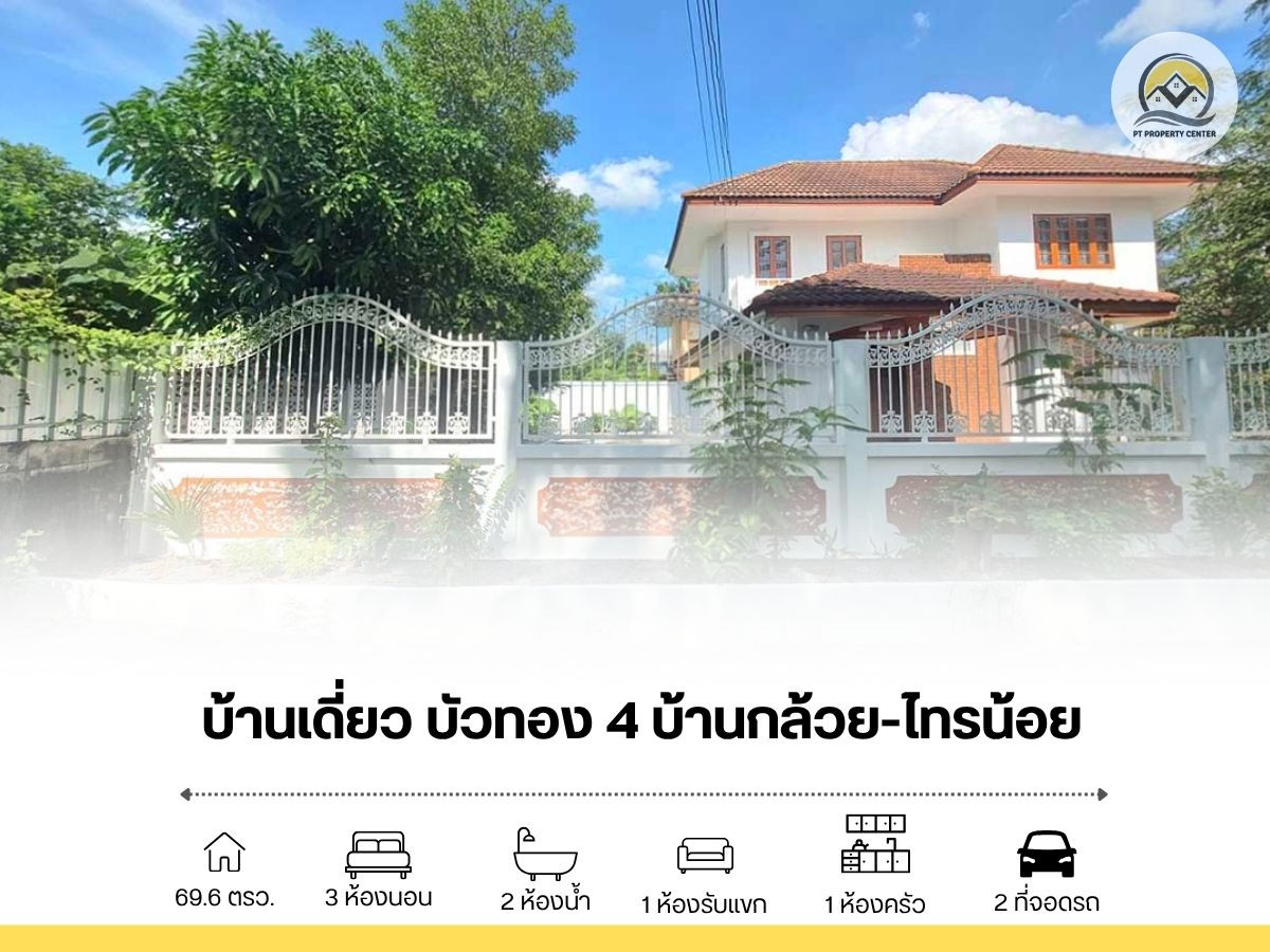 For SaleHouseNonthaburi, Bang Yai, Bangbuathong : Single house for sale, Bua Thong 4, Ban Kluai, Sai Noi, good condition, ready to move in.
