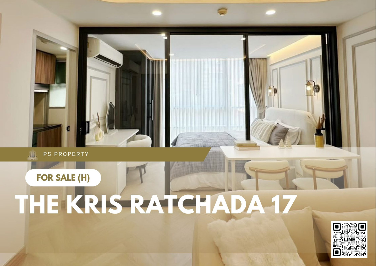 For SaleCondoRatchadapisek, Huaikwang, Suttisan : Urgent sale 📍 The Kris Ratchada 17 📍 Beautifully decorated, convenient transportation, near MRT Sutthisan
