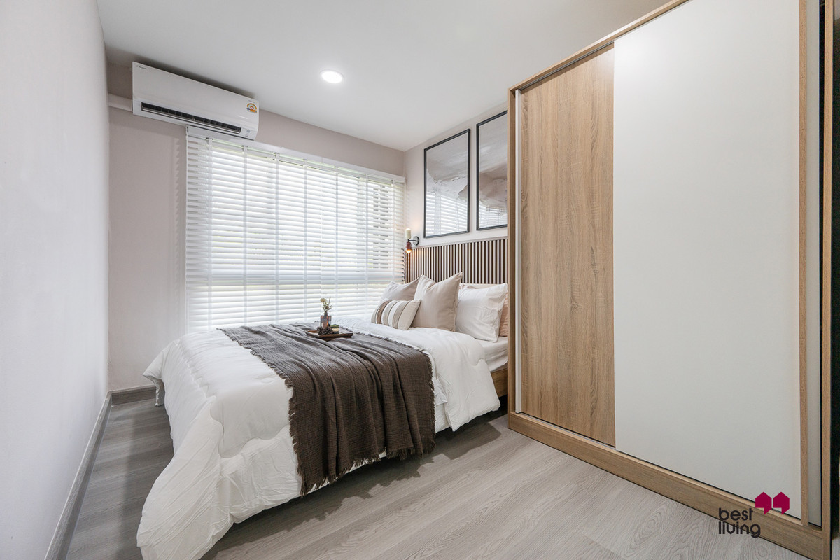 For SaleCondoOnnut, Udomsuk : Near BTS On Nut, next to People Park 🌿 💸 Pay only 6,xxx THB/month Perfect for office workers — salary from 15,000 THB can get loan approval ✅ Quiet and private atmosphere with only 72 units, ideal for professionals who value peace and convenient travel.