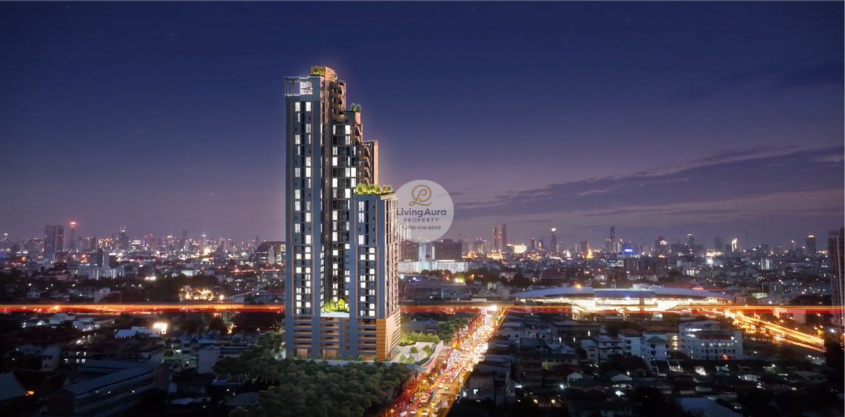 ขายดาวน์คอนโดปิ่นเกล้า จรัญสนิทวงศ์ : Rare Loft #2611 — Origin BangKhunNon | เพดานสูง วิวแม่น้ำเจ้าพระยา+คลองบางกอกน้อย+สะพานพระราม 8 | ชั้น 26 ติดสวนส่วนกลาง