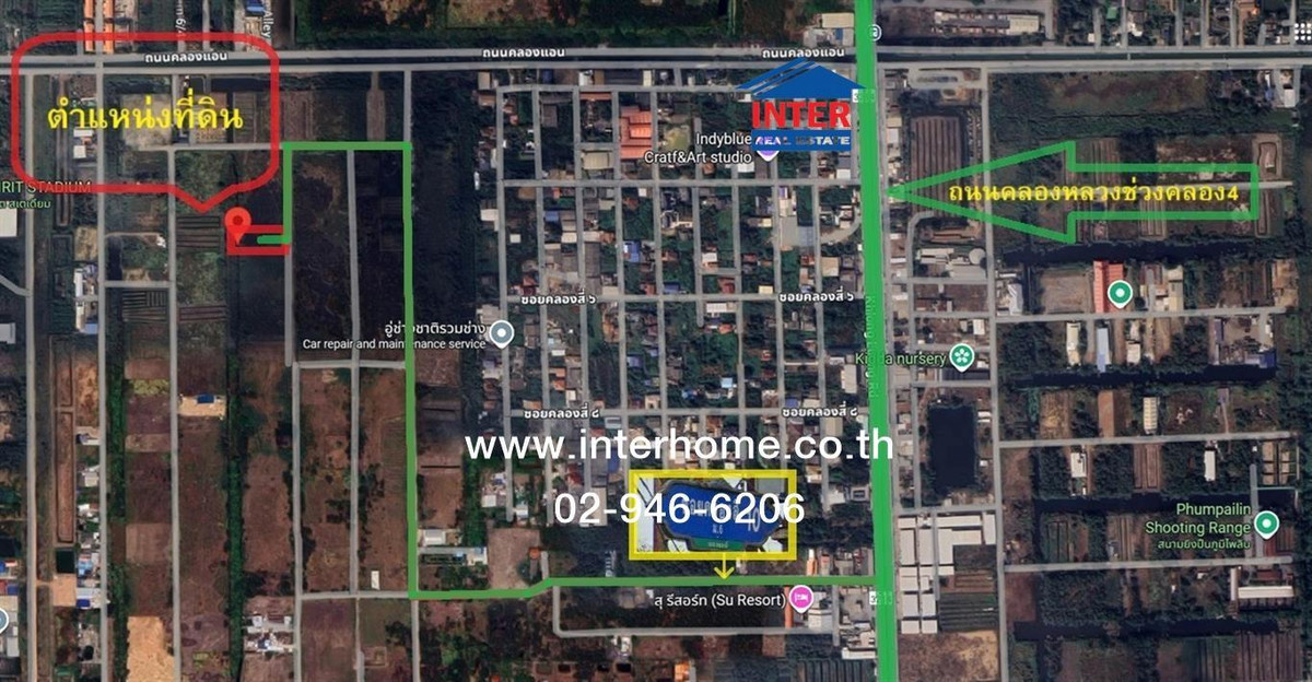 For SaleLandPathum Thani,Rangsit, Thammasat : Empty land 1 rai 76 sq m. land, Soi Khlong Si 10, Khlong Luang Road, Khlong An Road, Khlong Luang, Pathum Thani.