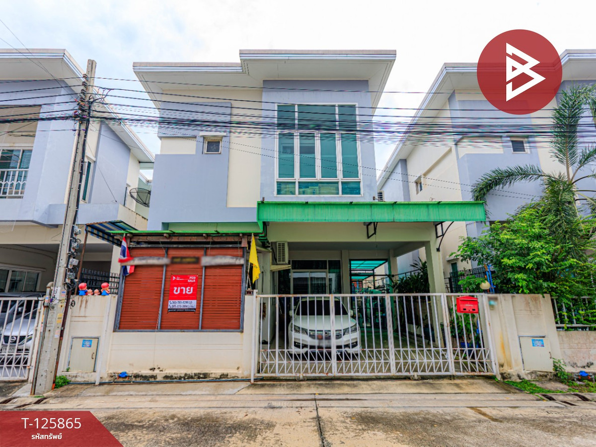 For SaleHouseSamut Prakan,Samrong : Semi-detached house for sale, Panthiya Village, Phraeksa, Samut Prakan.