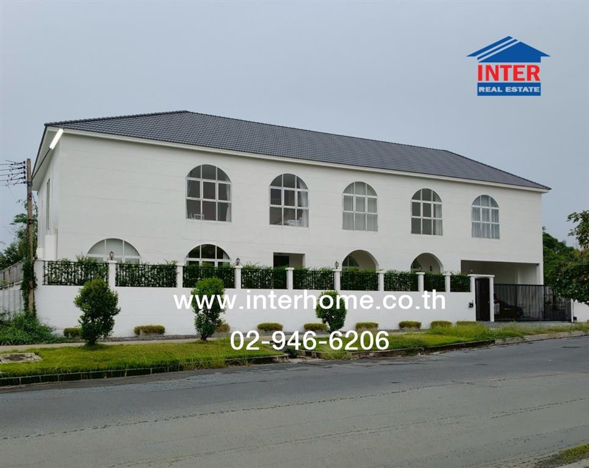 For SaleHousePathum Thani,Rangsit, Thammasat : 2-story detached house, 257.4 sq m, Maneerin Lake and Park Village, Road No. 345, Ratchaphruek Road, Mueang Pathum Thani, Pathum Thani.