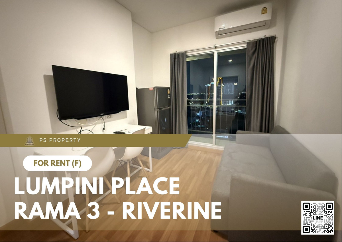 For RentCondoRama3 (Riverside),Satupadit : For rent 📍 Lumpini Place Rama 3 - Riverine 📍 Fully furnished and equipped, near BTS Surasak