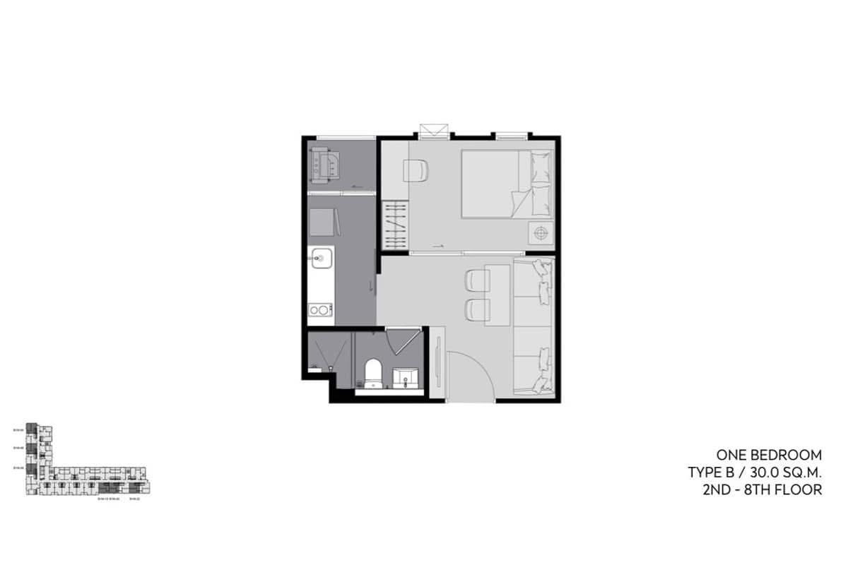 For SaleCondoRama9, Petchburi, RCA : Aspire Asoke - Ratchada / 1 Bedroom (FOR SALE), Aspire Asoke - Ratchada / 1 Bedroom (For Sale) TARN047