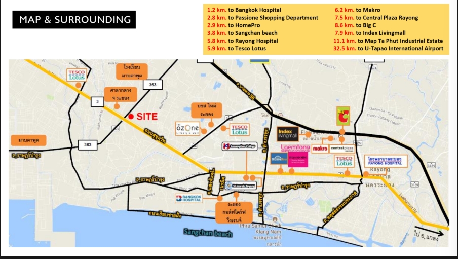 For SaleLandRayong : 🔥Urgent sale 🔥Rayong land, Noen Samli