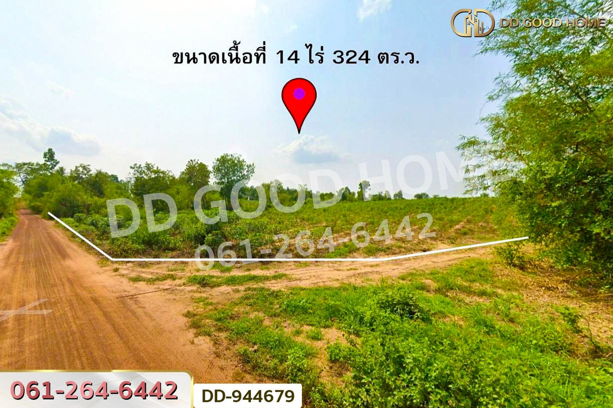 ขายที่ดินขอนแก่น : DD-944679 ที่ดินน้ำพอง 14 ไร่ 324 ตร.ว. ขอนแก่น ใกล้เทศบาลตำบลม่วงหวาน