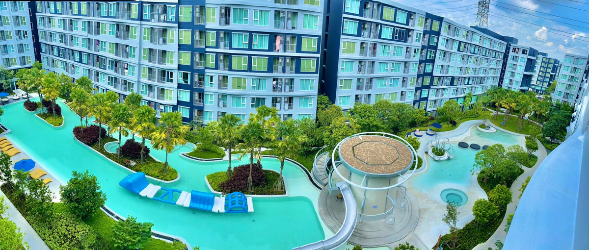 For RentCondoPathum Thani,Rangsit, Thammasat : Kave Town Island, separate kitchen, few available, hurry, full view of the pool, available and ready to move in.