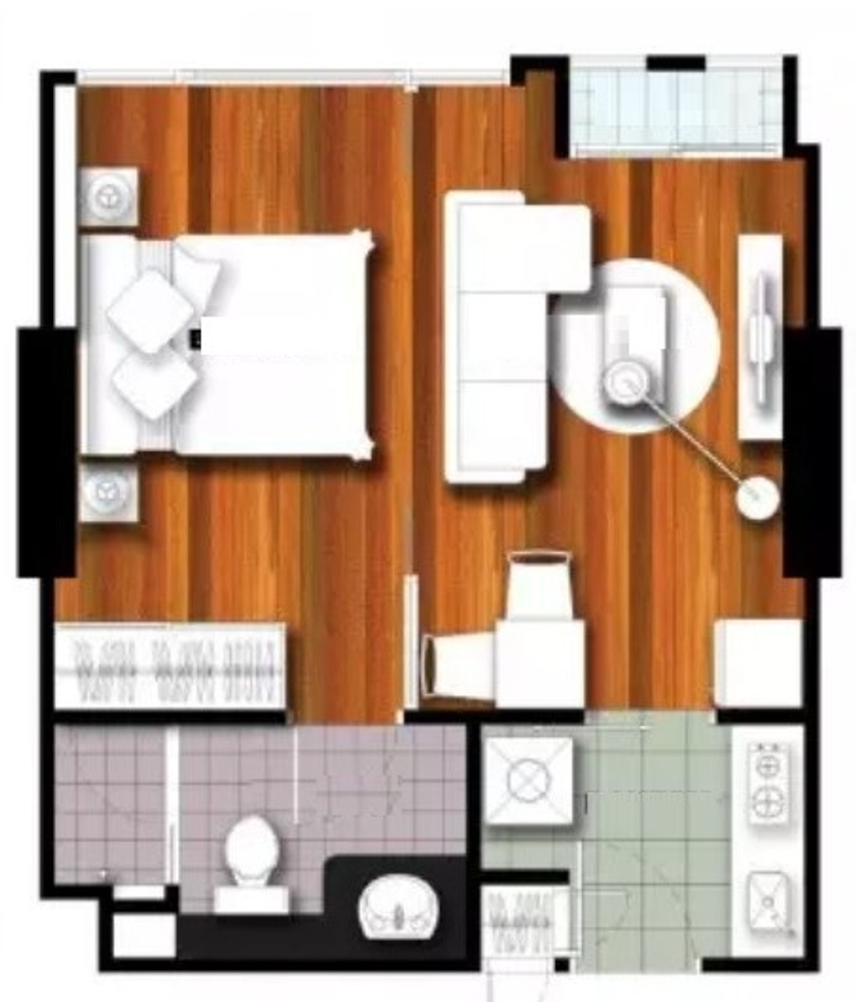 ให้เช่าคอนโดบางแค เพชรเกษม : ห้องสวย สว่าง สะอาดตา ใกล้ MRT 2 สถานี ที่ Bangkok Horizon Phetkasem