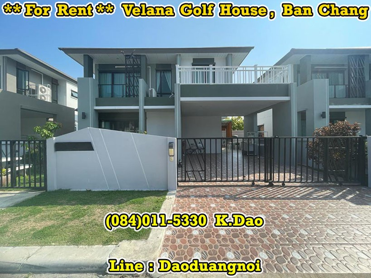 For RentHouseRayong : Velana Golf House @Eastern Star Golf Course, Ban Chang *** House with Extension for Rent ***