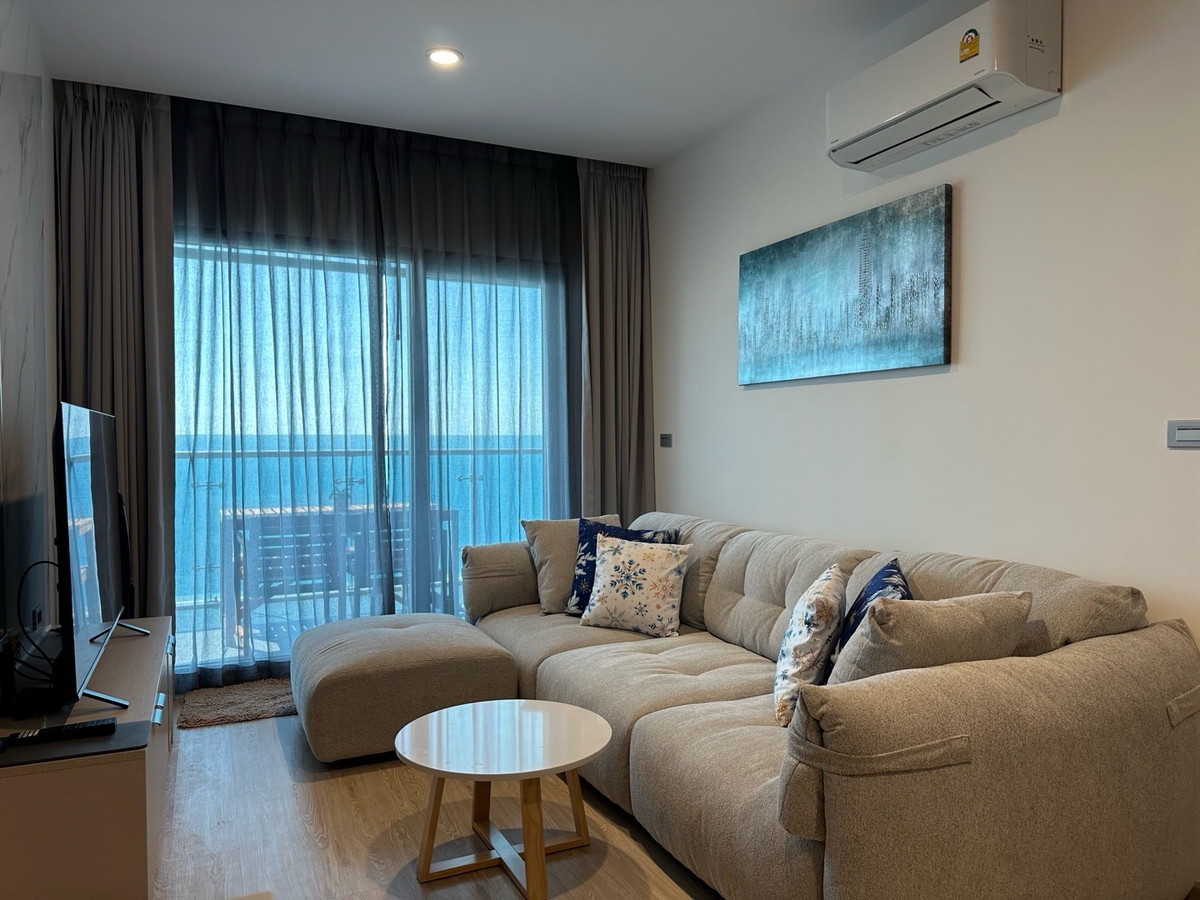 For RentCondoSriracha Laem Chabang Ban Bueng : (By owner) Luxury condo for rent, The Symphony Bangsaen-Sriracha, Chonburi, 2 bedrooms, 2 bathrooms, 80 sq m., corner room, 180 degree sea view, Fully furnished with appliances