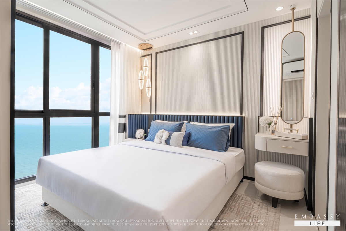 For SaleCondoPattaya, Bangsaen, Chonburi : Pre-sale! New condo near Jomtien Beach, Embassy Life, 1 bedroom, foreign quota, 3.99 MB