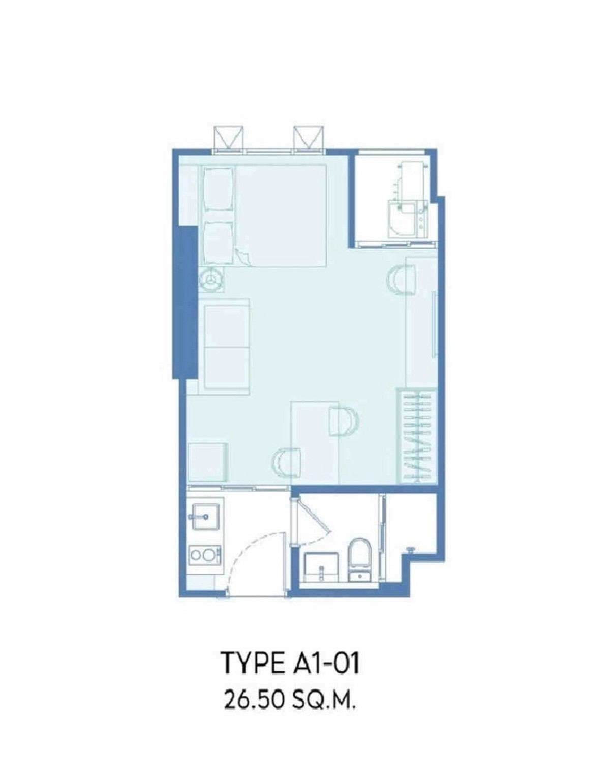 ขายดาวน์คอนโดอารีย์ อนุสาวรีย์ : 📍ขายดาวน์ Aspire Vibha - Victory studio 26.5 sq.m วิวสระ