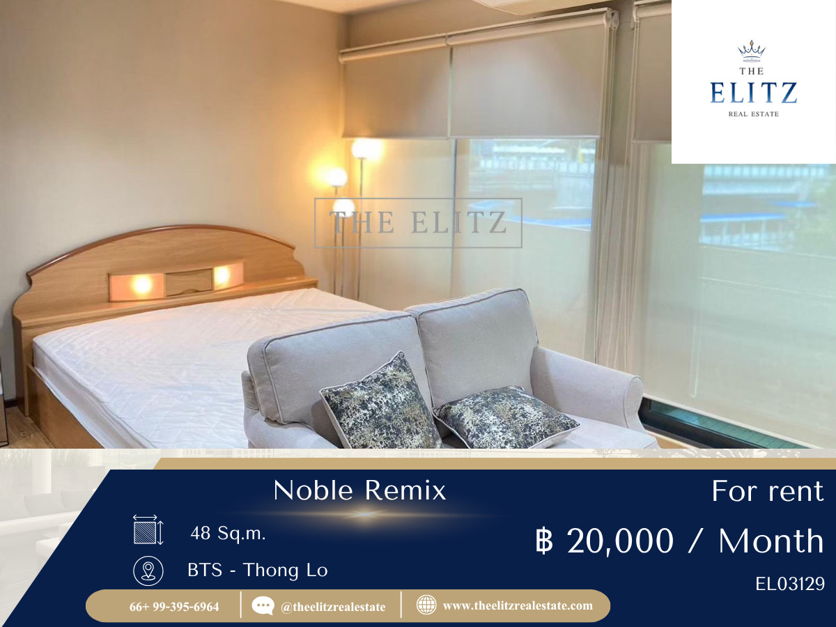 For RentCondoSukhumvit, Asoke, Thonglor : ✨ Located in the heart of Thonglor with Noble Remix, a room that fits every lifestyle 💕