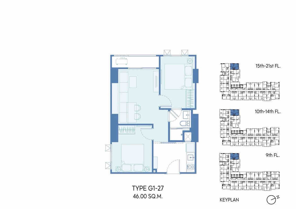 ขายดาวน์คอนโดอารีย์ อนุสาวรีย์ : 📍ขายดาวน์ Aspire Vibha-Victory 2 Bed 46 sq.m