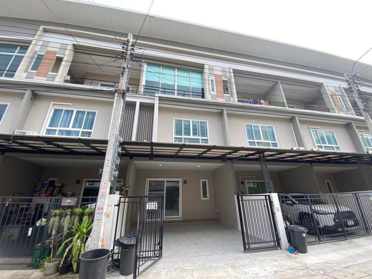 For RentTownhomeNonthaburi, Bang Yai, Bangbuathong : For rent, 3-story townhome, home office, Vision Smart Life Village. Near Bang Phlu intersection - MRT Purple Line, able to register a company