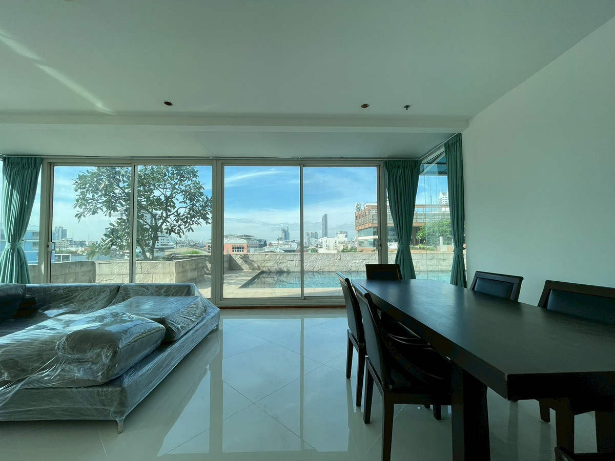 For RentCondoSathorn, Narathiwat : 3 Bedrooms with private pool condo for rent - near BTS Chong Nonsi