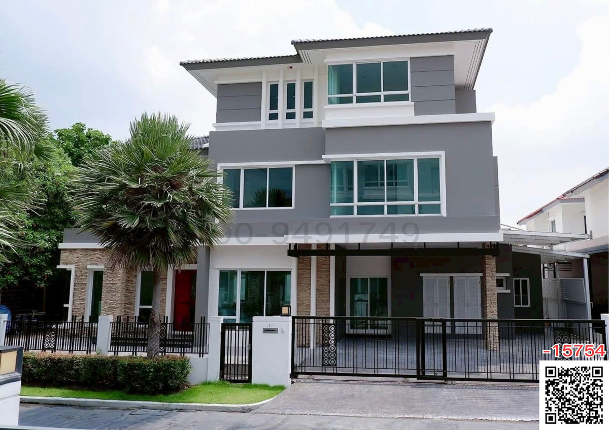 For SaleHousePattanakan, Srinakarin : For sale: 3-story luxury detached house, Grand Bangkok Boulevard Rama 9 - Srinakarin (Krungthep Kreetha), near the Yellow Line - Srikritha.