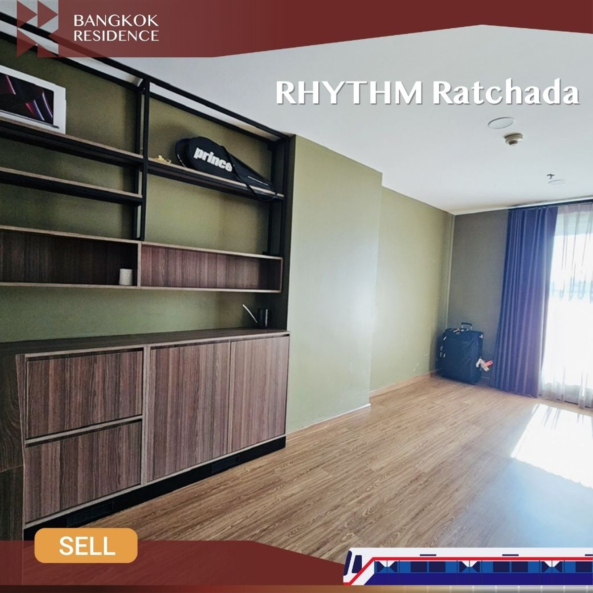 For SaleCondoRatchadapisek, Huaikwang, Suttisan : 💙Rare Spacious Unit! Fully Furnished 🌟 – Rhythm Ratchada near MRT Ratchadaphisek