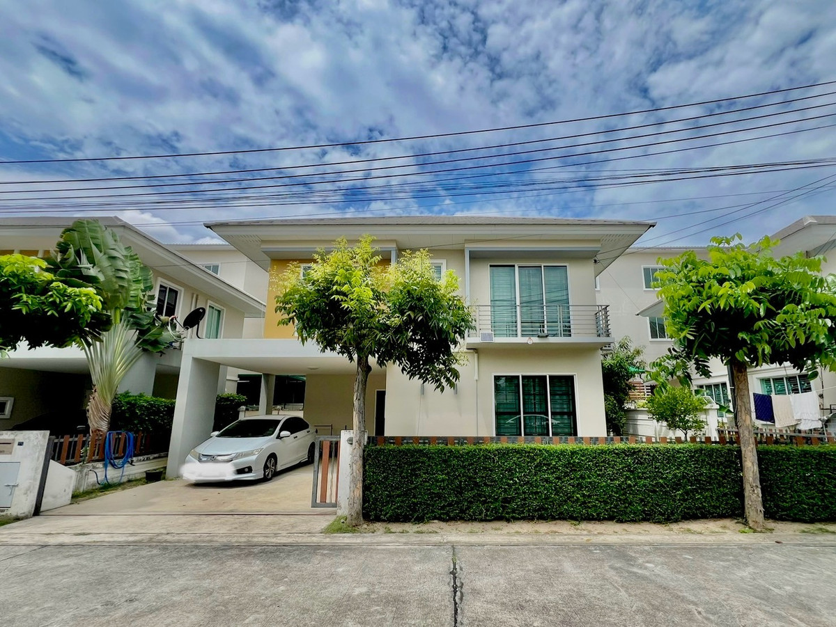 For SaleHouseRayong : 92490 - 2-story detached house for sale, Miracle Grand Ville Buraphapat - Ban Chang Rayong, 3 bedrooms, 3 bathrooms, 2 parking spaces, 3 air conditioners.