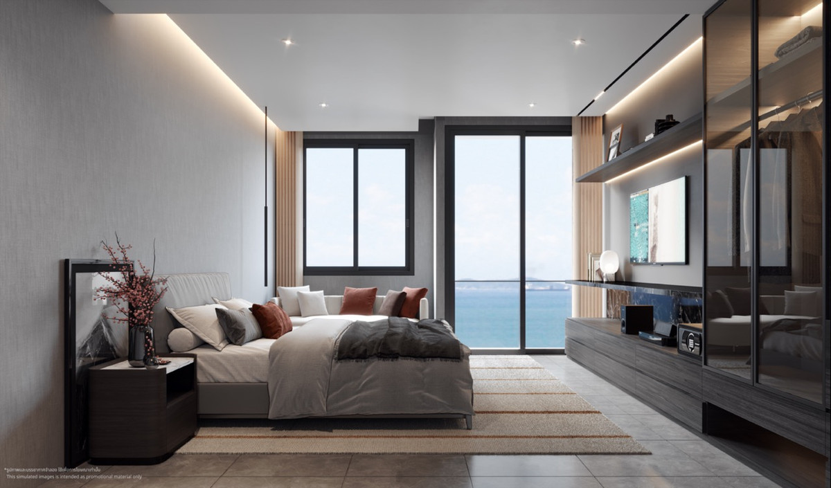 ขายคอนโดพัทยา บางแสน ชลบุรี สัตหีบ : Pre-sale! คอนโดริมหาด The Panora Estuaria, สตูดิโอ, โควต้าต่างชาติ, 4.75 ลบ.