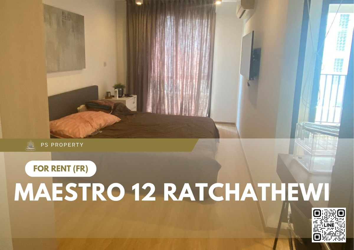 For RentCondoRatchathewi,Phayathai : For rent 🔥 Maestro 12 Ratchathewi 🔥 2 bedrooms, 2 bathrooms, fully furnished and equipped with appliances