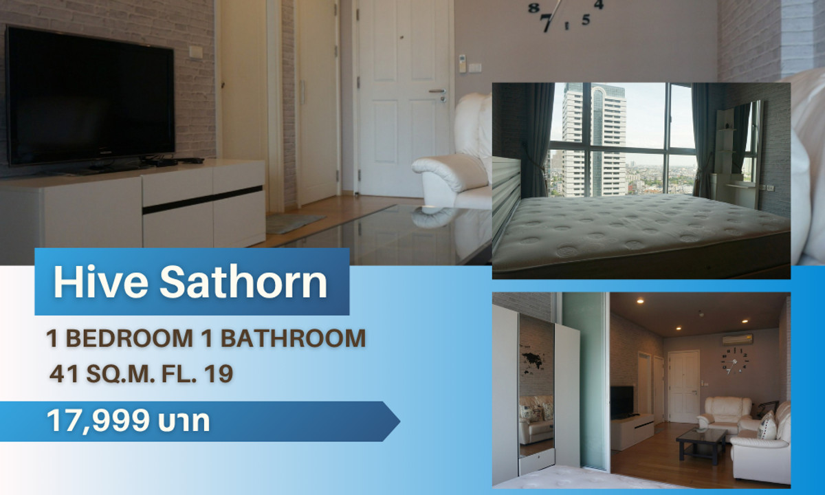 For RentCondoWongwianyai, Charoennakor : 💎Condo for rent Hive Sathorn  Ready-to-move-in condo, fully furnished 