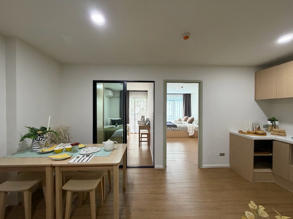 For RentCondoSamut Prakan,Samrong : Condo 2 bedrooms, price 12,000 baht/month, Alive Sukhumvit 76, size 42 sq m., fully furnished, ready to move in.