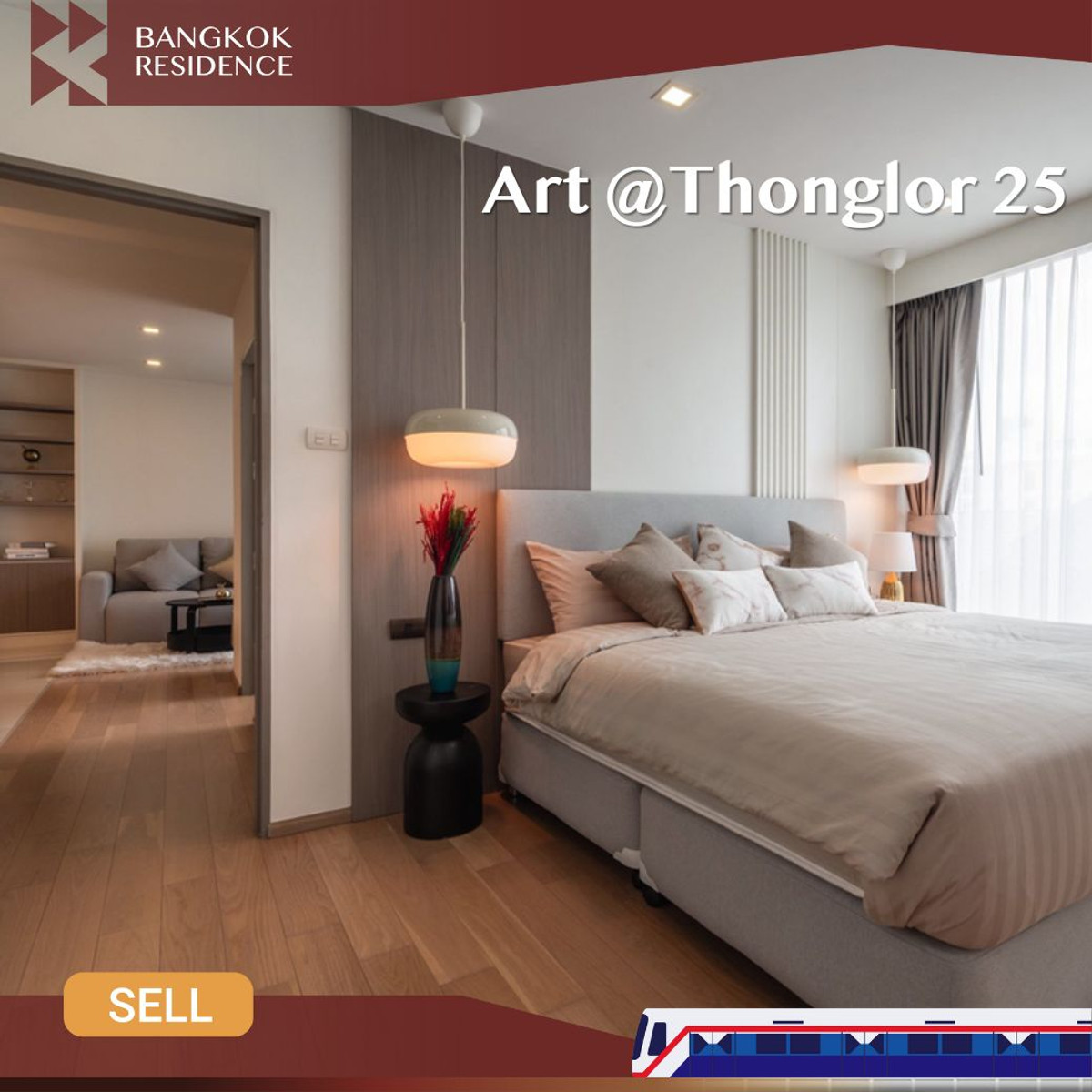 ขายคอนโดสุขุมวิท อโศก ทองหล่อ : 🐶✨ Pet-Friendly✨ 2 ห้องนอนแต่งครบ ฟังก์ชันลงตัว  , Art @Thonglor 25 ใกล้ BTS ทองหล่อ