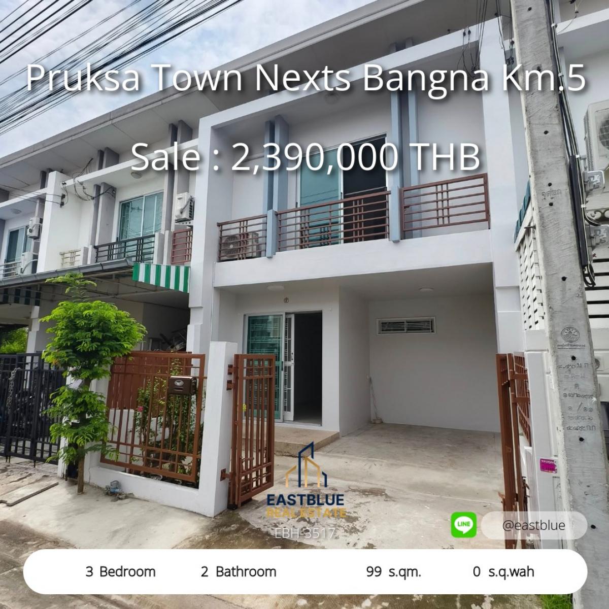For SaleTownhomeSamut Prakan,Samrong : เช่าทาวน์เฮ้าส์ 3 ห้องนอนใกล้บางนา เพียง 13,000 บาท/เดือน 
ทำเลดีทะลุหลายเส้นทาง พร้อมอยู่เลี้ยงสัตว์ได้!