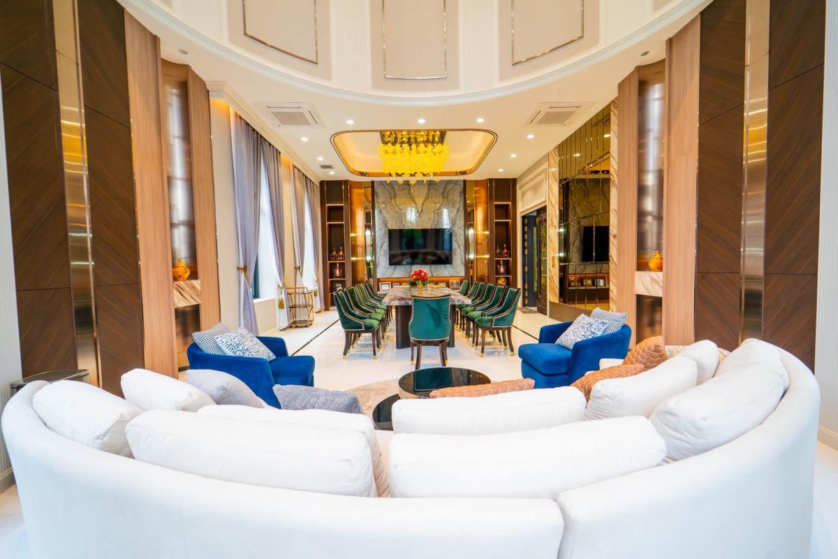 For SaleHousePhutthamonthon, Salaya : Luxury house with 9 bedrooms on a large land area of 868.5 sq m. A rare golden opportunity for investment, all in one place!