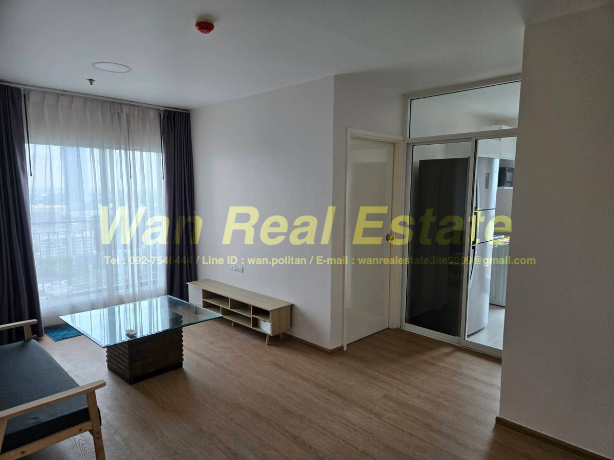 For SaleCondoRattanathibet, Sanambinna : Condo for rent: Aspire Rattanathibet 1, 23rd floor, size 47 sq m., spacious room, cheap price (1 bedroom, 1 multi-purpose room, 1 hall)