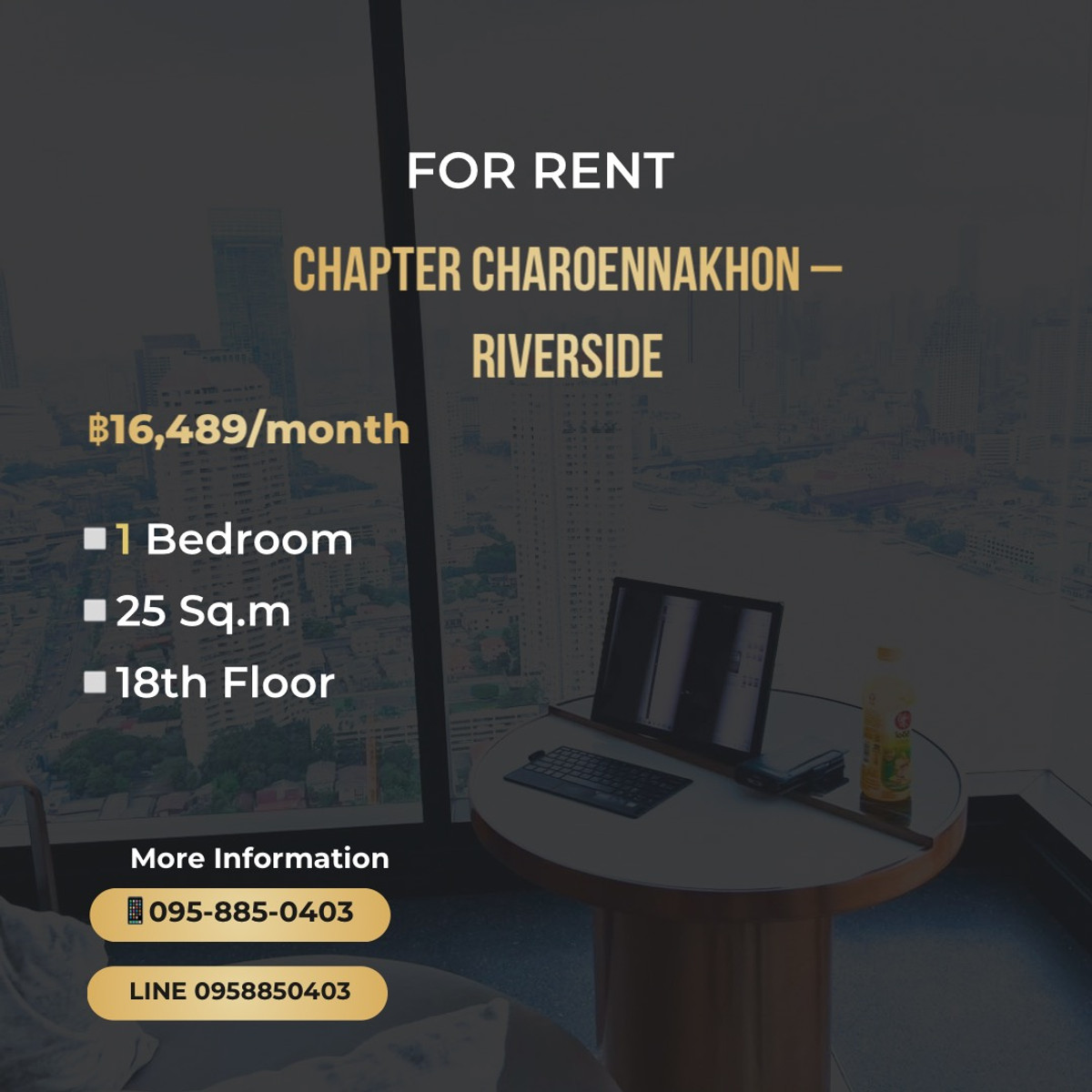 For RentCondoSathorn, Narathiwat : Chapter Charoennakhon–Riverside