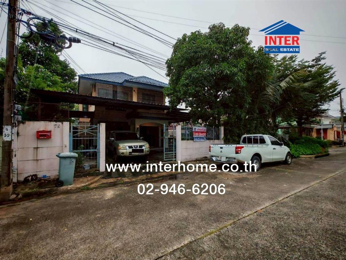 For SaleHouseLadkrabang, Suwannaphum Airport : 2-story detached house, 80 sq m, Happy Place Park Village, Lat Krabang, Chao Khun Thahan Road, Lat Krabang District, Bangkok