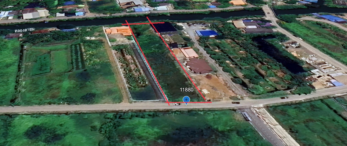 ขายที่ดินพุทธมณฑล ศาลายา : ขายที่ดินสวย เหมาะสำหรับ สร้างเพื่ออยู่อาศัย หรือเพื่อการลงทุนในอนาคต ด้านติดถนน ด้านหลังติดคลองตาชม