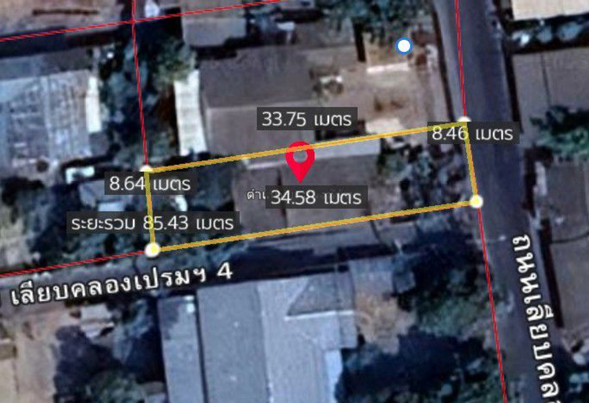 For SaleLandPathum Thani,Rangsit, Thammasat : 2 rai of empty land for sale next to the road along Khlong Prem Prachakorn. Suan Phrik Subdistrict Mueang Pathum Thani District, Pathum Thani